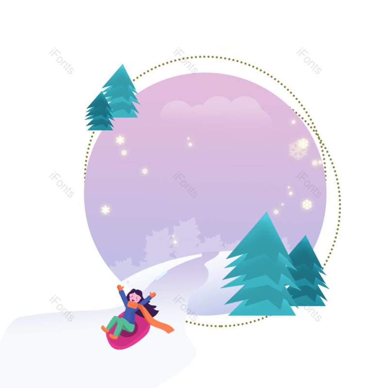 边框图片,装饰元素,雪景PNG,雪地免抠素材